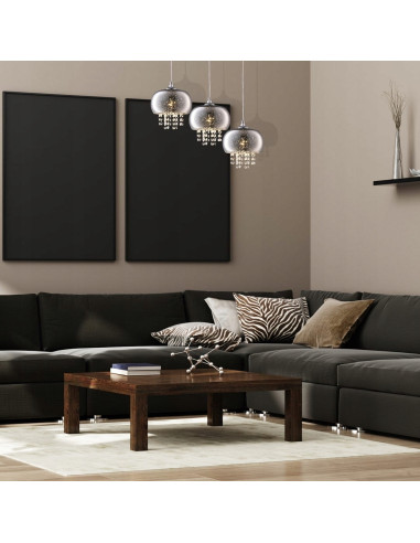 Lampa wisząca STARLIGHT 241 z chromowanym wykończeniem i kryształami, regulowana, do eleganckich wnętrz.