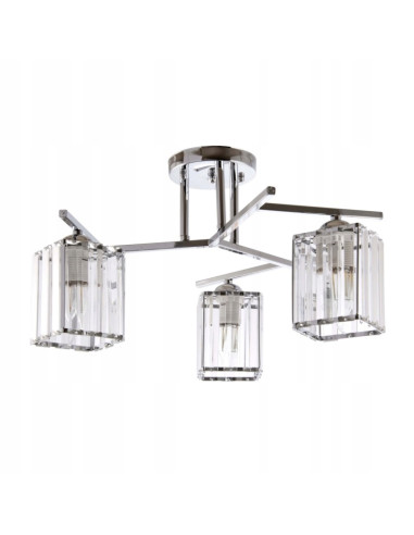 Lampa sufitowa Venti W-N 3278/3 Retro z 3 szklanymi kloszami - Eleganckie oświetlenie do sypialni i salonu