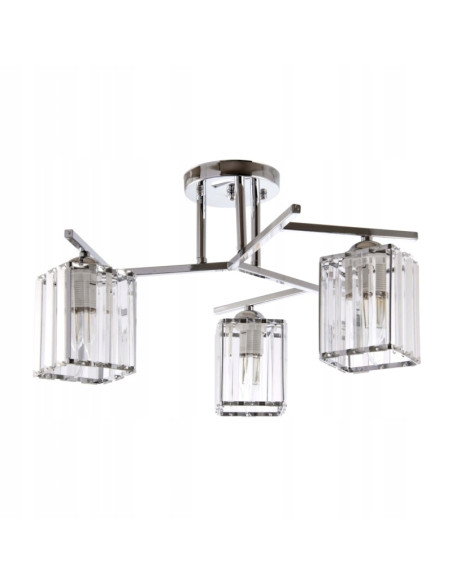 Lampa sufitowa Venti W-N 3278/3 Retro z 3 szklanymi kloszami - Eleganckie oświetlenie do sypialni i salonu