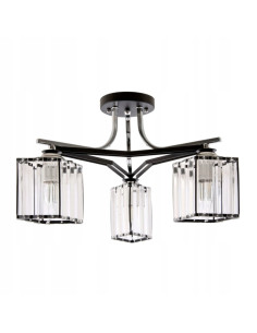 Nowoczesny żyrandol Venti 3582 z metalowymi sześcianami i kryształami - elegancka lampa do jadalni, biura i salonu