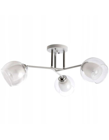 Lampa sufitowa Venti III Tulipany, nowoczesne oświetlenie do jadalni i salonu, chromowana, E27, 60W.