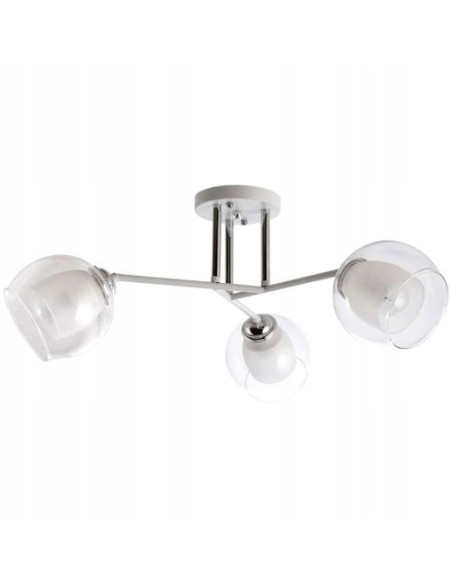 Lampa sufitowa Venti III Tulipany, nowoczesne oświetlenie do jadalni i salonu, chromowana, E27, 60W.