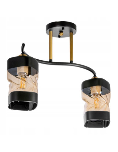 Lampa wisząca Venti w atramentowym wykończeniu - elegancka dekoracja do nowoczesnych wnętrz, idealna do salonu i biura.