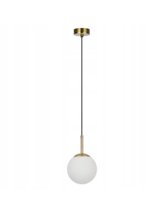 Lampa wisząca Dorado złota z mlecznym kloszem – eleganckie oświetlenie do salonu i jadalni od Light Prestige