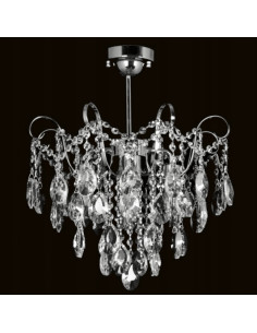 Lampa wisząca Venti z kryształowymi akcentami i srebrnymi detalami - elegancja dla nowoczesnych wnętrz