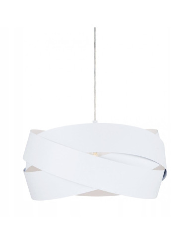 Lampa wisząca TORNADO E27 – Nowoczesny biały żyrandol o minimalistycznym designie do biura i jadalni, 100 cm.