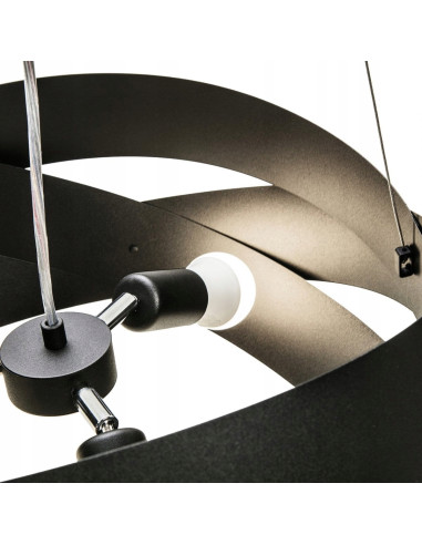 Lampa wisząca TORNADO w kolorze czarnym, metalowa, 3-punktowa E27 do nowoczesnych aranżacji wnętrz.