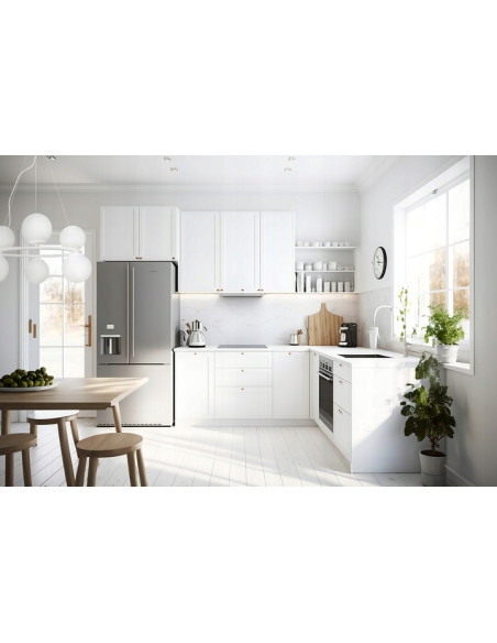 Nowoczesna lampa wisząca AURA z kulistymi kloszami, 6 punktów świetlnych E14, biała, elegancka do każdego wnętrza.