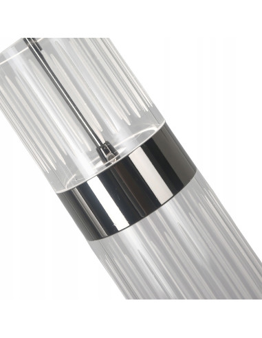 Nowoczesna lampa wisząca Ambiente z regulacją barwy światła, 3 akrylowe klosze, czarna - elegancja do kuchni i jadalni