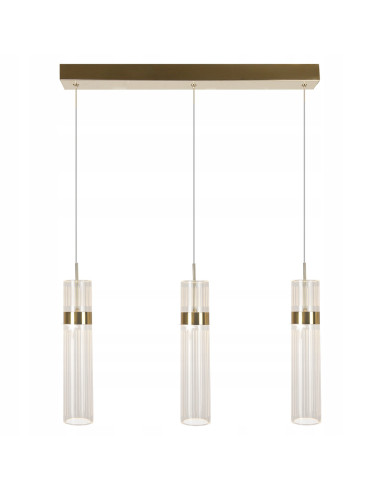 Lampa wisząca LED Ambiente LP-1510/3L GD w różowym złocie z regulowanym oświetleniem CCT, 3-punktowa