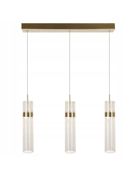 Lampa wisząca LED Ambiente LP-1510/3L GD w różowym złocie z regulowanym oświetleniem CCT, 3-punktowa