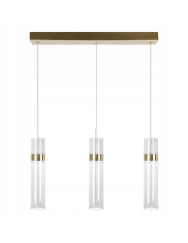 Lampa wisząca LED Ambiente LP-1510/3L GD w różowym złocie z regulowanym oświetleniem CCT, 3-punktowa