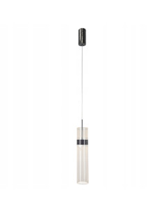 Lampa wisząca LED Ambiente, czarna z różowym złotem, regulowana barwa światła, nowoczesny design do wnętrz