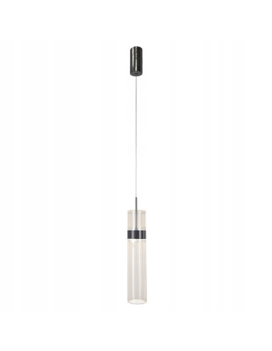 Lampa wisząca LED Ambiente, czarna z różowym złotem, regulowana barwa światła, nowoczesny design do wnętrz