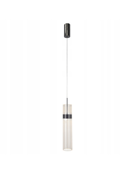 Lampa wisząca LED Ambiente, czarna z różowym złotem, regulowana barwa światła, nowoczesny design do wnętrz