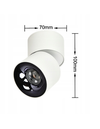 Nowoczesna lampa sufitowa Brema z ruchomym LED - eleganckie oświetlenie w białym i czarnym kolorze do każdego wnętrza