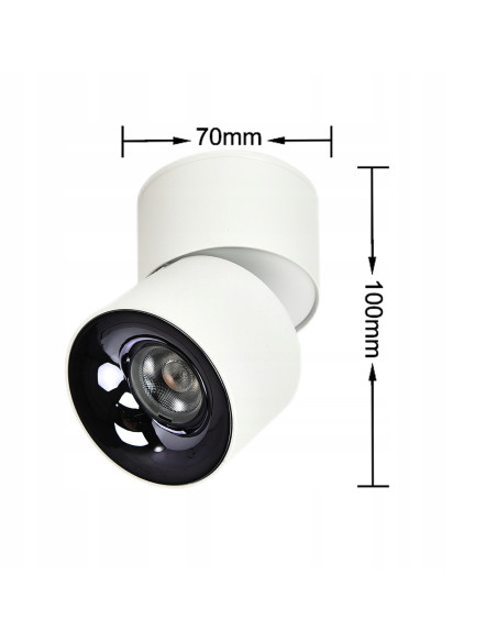 Nowoczesna lampa sufitowa Brema z ruchomym LED - eleganckie oświetlenie w białym i czarnym kolorze do każdego wnętrza