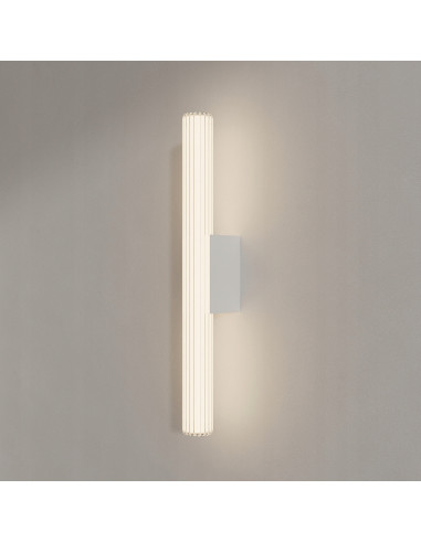 Nowoczesny Kinkiet Linea LED 61 cm Biały IP44 z Regulacją Barwy Światła do Łazienki i Kuchni - Metalowa Oprawa