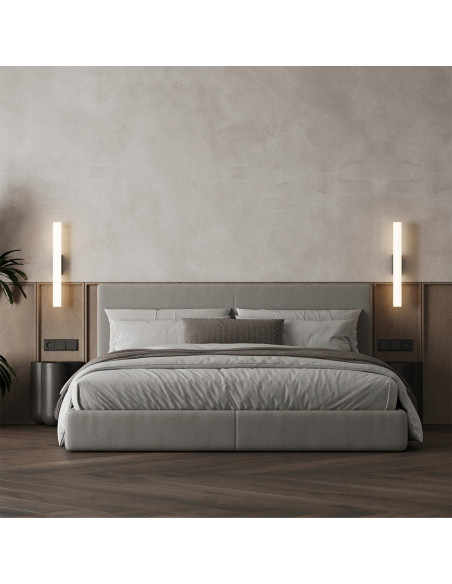 Nowoczesny Kinkiet Linea LED 61 cm Biały IP44 z Regulacją Barwy Światła do Łazienki i Kuchni - Metalowa Oprawa