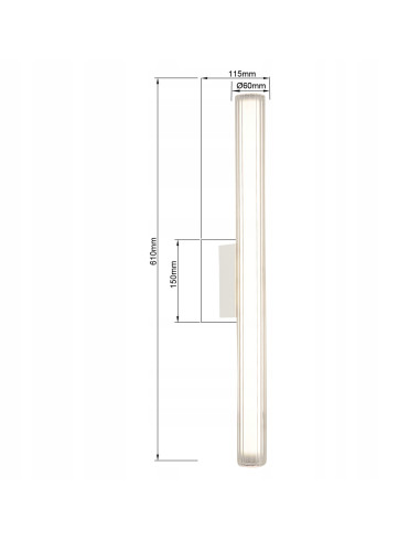 Nowoczesny Kinkiet Linea LED 61 cm Biały IP44 z Regulacją Barwy Światła do Łazienki i Kuchni - Metalowa Oprawa