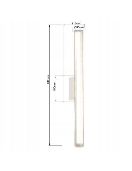 Nowoczesny Kinkiet Linea LED 61 cm Biały IP44 z Regulacją Barwy Światła do Łazienki i Kuchni - Metalowa Oprawa