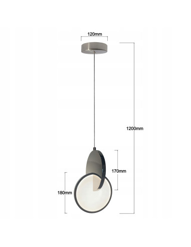 Lampa wisząca LED Circlo w chromie - nowoczesne oświetlenie z regulacją temperatury barwowej do wnętrz.