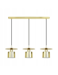 Lampa sufitowa SARDA w złotym wykończeniu, 3-punktowa, E27 – eleganckie oświetlenie do przestrzeni życiowej