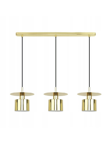 Lampa sufitowa SARDA w złotym wykończeniu, 3-punktowa, E27 – eleganckie oświetlenie do przestrzeni życiowej