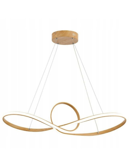 Lampa Wisząca LED ARLENA w Skandynawskim Stylu z Drewnianymi Akcentami - Nowoczesna i Elegancka Oświetlenie do Wnętrz