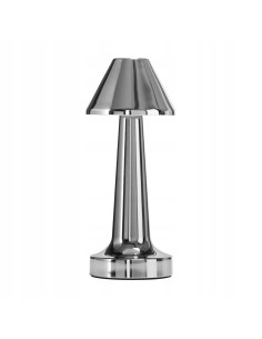 Elegancka lampka biurowa TAVOLO z dotykowym włącznikiem i wielobarwnym światłem LED, srebrna 22 cm