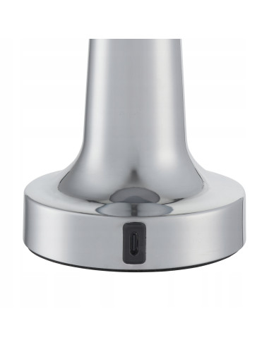 Lampa nocna TAVOLO ART DECO z metalowym wykończeniem, USB-C i regulacją barwy światła w stylu nowoczesnym.