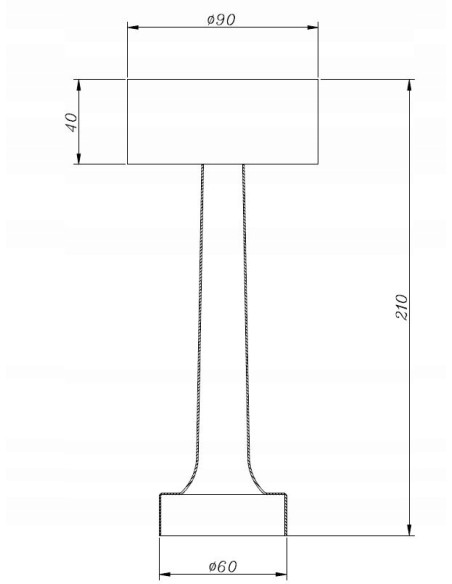 Lampa nocna TAVOLO ART DECO z metalowym wykończeniem, USB-C i regulacją barwy światła w stylu nowoczesnym.