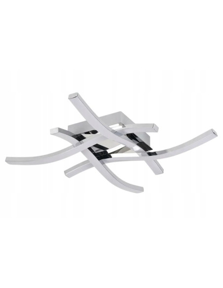 Plafon LED Bradox w nowoczesnym designie z chromowanymi pałeczkami – eleganckie oświetlenie do wnętrza