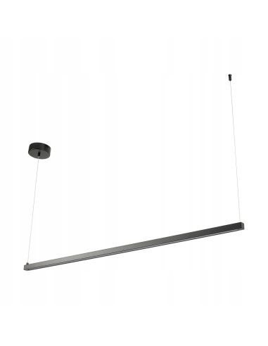 Lampa sufitowa BEAM LED – czarny metal, minimalistyczny design do salonu, jadalni, biura i kuchni