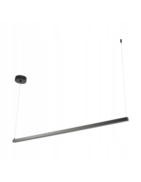 Lampa sufitowa BEAM LED – czarny metal, minimalistyczny design do salonu, jadalni, biura i kuchni