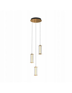 Lampa wisząca LED CALLY 3-punktowa w złocie - nowoczesny design do biur i wnętrz domowych