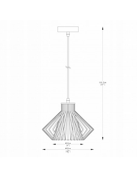 Nowoczesna wisząca lampa DOLIA A8080-BK w czarnej klatce E27 - elegancki dodatek do każdego wnętrza