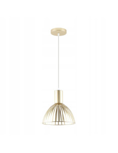 Nowoczesna lampa wisząca DOLIA w złotym wykończeniu E27 - elegancki żyrandol do różnych stylów wnętrzarskich