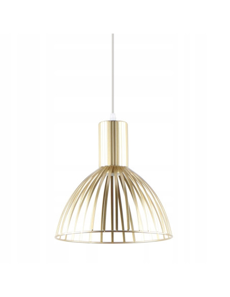 Nowoczesna lampa wisząca DOLIA w złotym wykończeniu E27 - elegancki żyrandol do różnych stylów wnętrzarskich