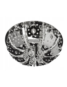 Lampa sufitowa kryształowa Venti P-Y 0644/6 z pilotem, nowoczesny design z lustrzaną podstawą, 6 punktów świetlnych