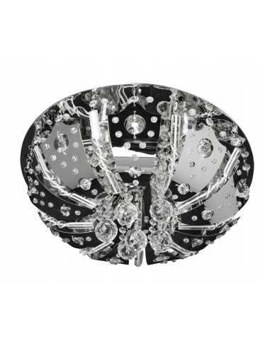 Lampa sufitowa kryształowa Venti P-Y 0644/6 z pilotem, nowoczesny design z lustrzaną podstawą, 6 punktów świetlnych