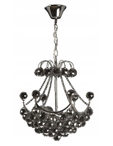 Kryształowy żyrandol Venti W-12060/3 CR+SM z 9 źródłami E14, chromowane wykończenie do eleganckich wnętrz