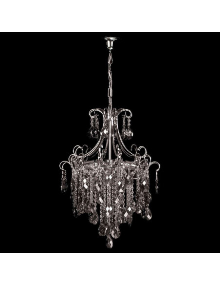 Lampa wisząca kryształowa Venti Giuseppe W-E 0705/6 CR+WT, elegancki żyrandol do jadalni i salonu