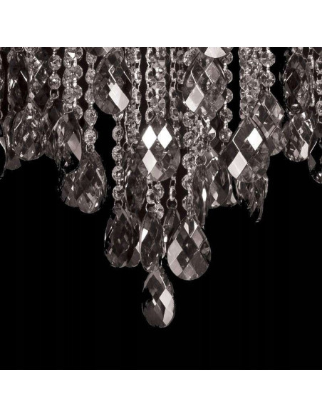 Lampa wisząca kryształowa Venti Giuseppe W-E 0705/6 CR+WT, elegancki żyrandol do jadalni i salonu