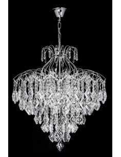 Lampa kryształowa Venti W-E 1212/10, elegancki żyrandol na 10 punktów światła, regulowana wysokość do salonu i jadalni 2