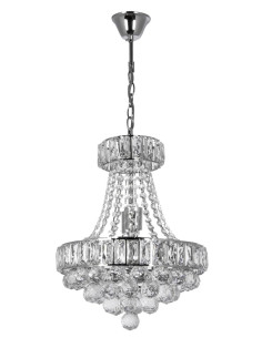 Lampa sufitowa kryształowa Venti W-E 1373/6 - Nowoczesny, elegancki design, 6 źródeł światła, regulowana wysokość.
