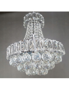 Lampa sufitowa kryształowa Venti W-E 1373/6 - Nowoczesny, elegancki design, 6 źródeł światła, regulowana wysokość. 2