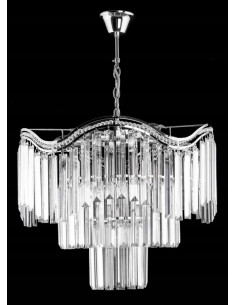 Lampa sufitowa VENTI Odwrócona Kryształowa Piramida W-E 1735/7 CR – Elegancki design do nowoczesnych wnętrz