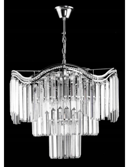Lampa sufitowa VENTI Odwrócona Kryształowa Piramida W-E 1735/7 CR – Elegancki design do nowoczesnych wnętrz