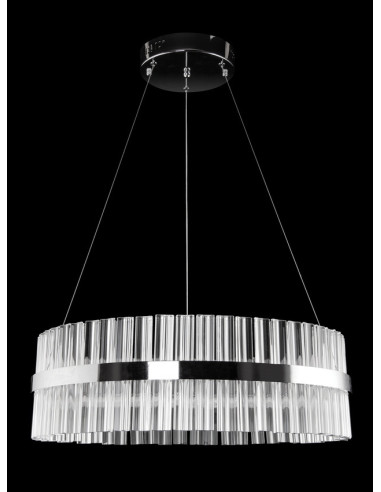 Nowoczesna lampa wisząca kryształowa Venti W-E 1694/37W – elegancki żyrandol do jadalni i salonu z regulacją wysokości